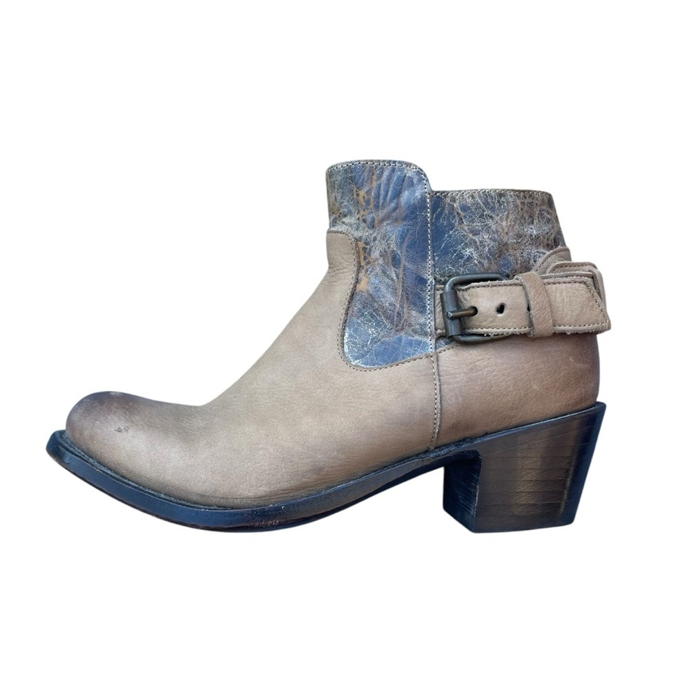 J.B. Dillon JBWS Western Harness Ankle Moto Bootie size Tan Leather Women’s 6.5‎